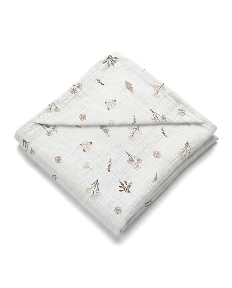 Albero Mio, Wild Flowers, muślinowe okrycie kąpielowe, 80-80 cm