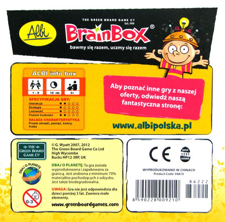 Albi, BrainBox, Moje pierwsze obrazki, gra edukacyjna