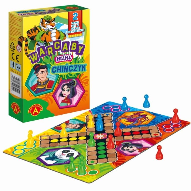 Alexander, Chińczyk, Warcaby, mini, zestaw gier