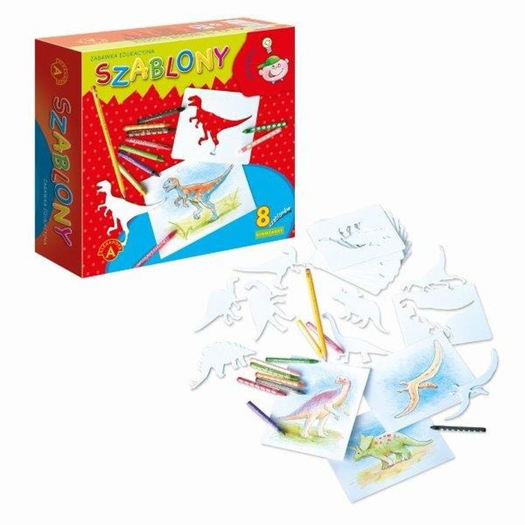 Alexander, Dinozaury, szablony, gra kreatywna