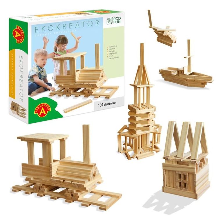 Alexander, Eco Fun, Ekokreator, zestaw konstrukcyjny, 100 elementów