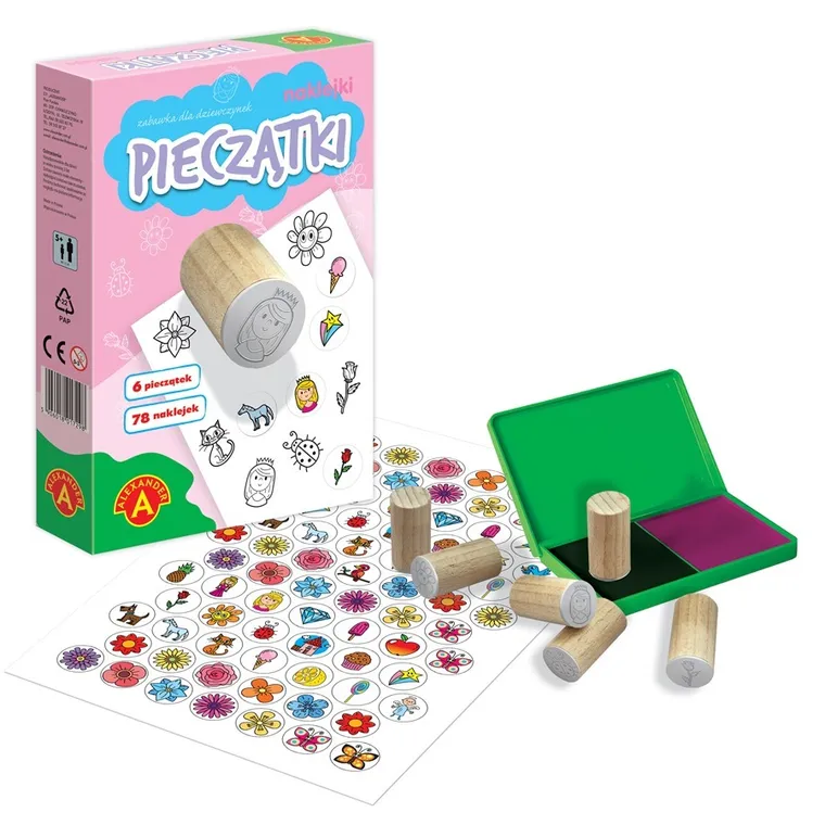 Alexander, małe pieczątki i naklejki dla dzieczynek