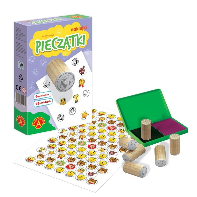 Alexander, małe pieczątki i naklejki motywacyjne