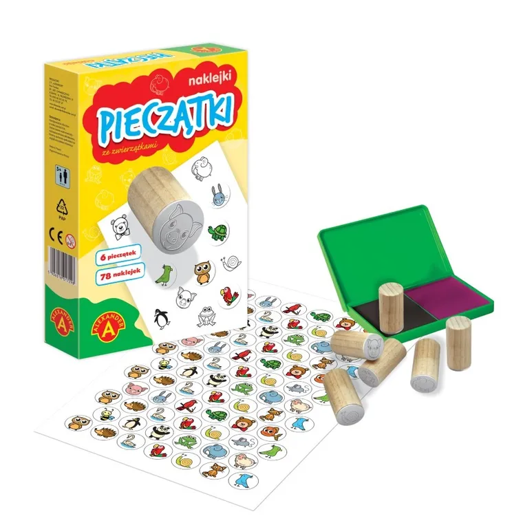 Alexander, Małe pieczątki i naklejki ze zwierzątkami, zestaw kreatywny