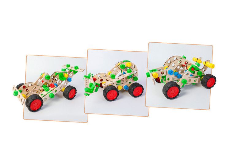 Alexander, Mały Konstruktor, Junior, Sportscar, zestaw konstrukcyjny 3w1, 107 elementów