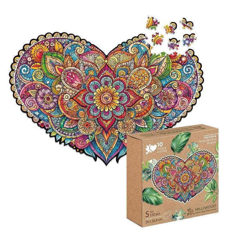 Alexander, Mandala miłości, puzzle drewniane, 150 elementów