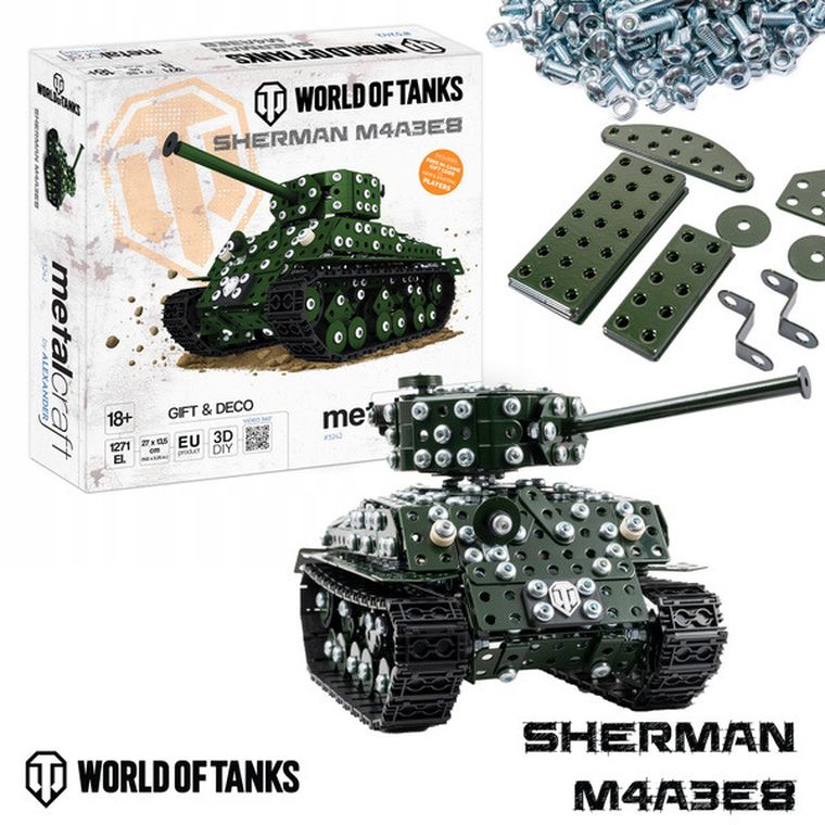 Alexander, Metalcraft, World of Tanks, czołg sherman M4A3E8, model do składania