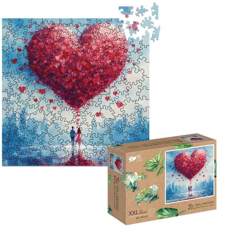 Alexander, Miłość wisi w powietrzu, drewniane puzzle, 200 elementów