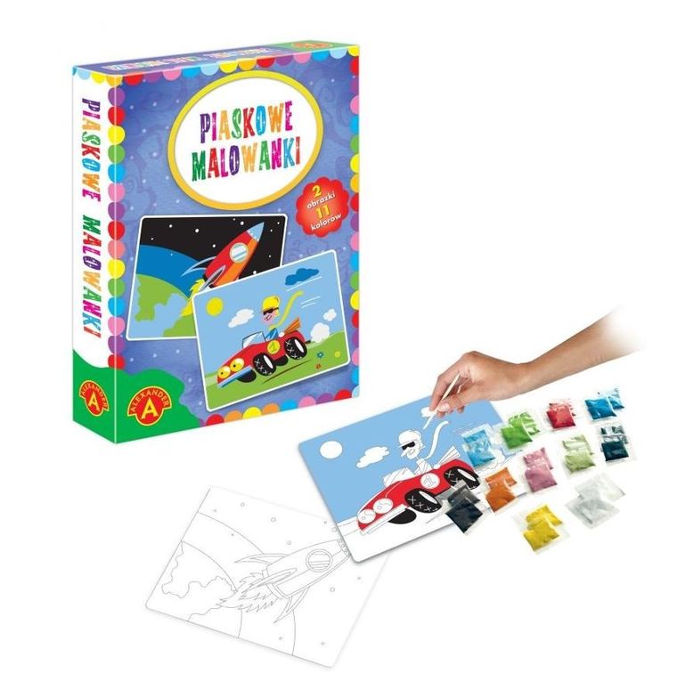 Alexander, Piaskowe malowanki, Auto i rakieta, zestaw kreatywny