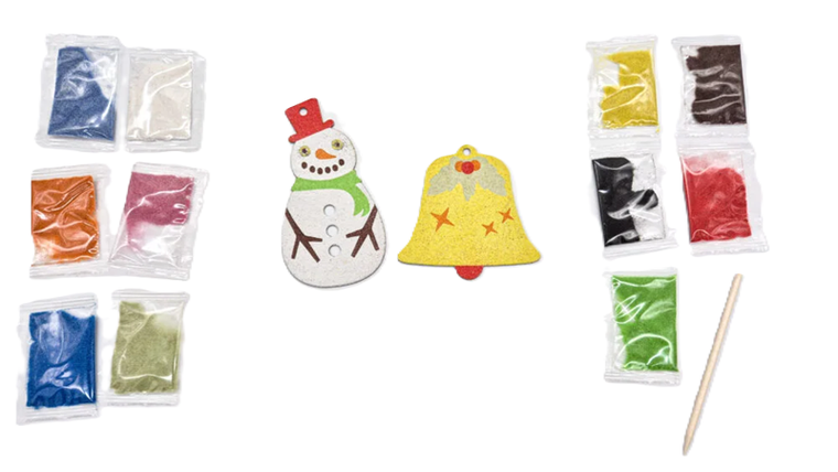 Alexander, Piaskowe Malowanki, Ozdoby na Choinkę: Bałwanek, zestaw kreatywny