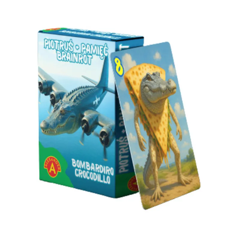 Alexander, Piotruś + Pamięć, Brainrot, Bombardiro Crocodillo, gra karciana