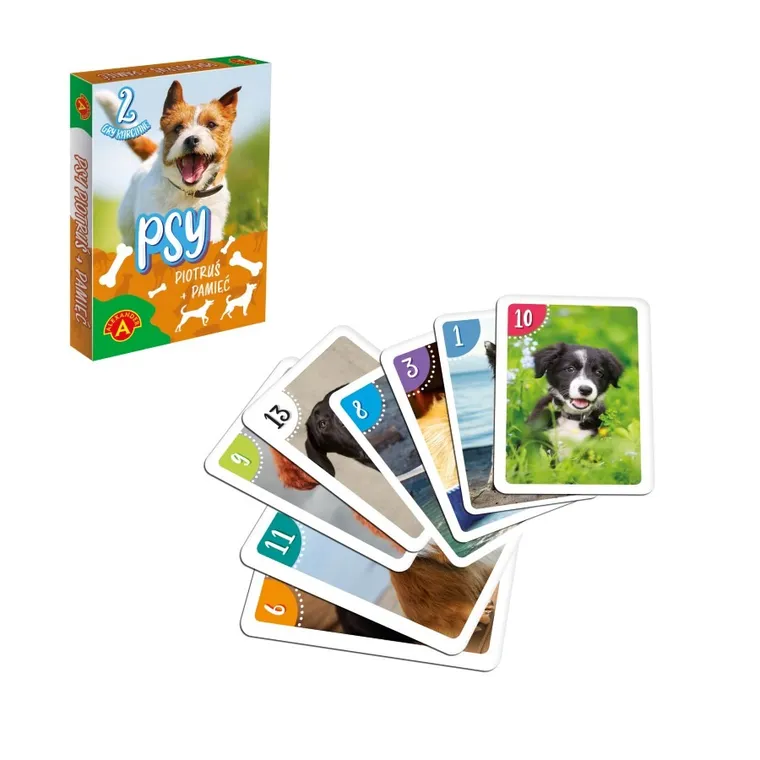 Alexander, Piotruś + Pamięć, psy, gra karciana