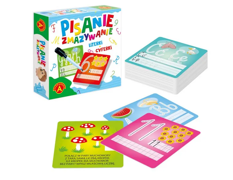 Alexander, Pisanie Zmazywanie, literki- cyferki, gra edukacyjna