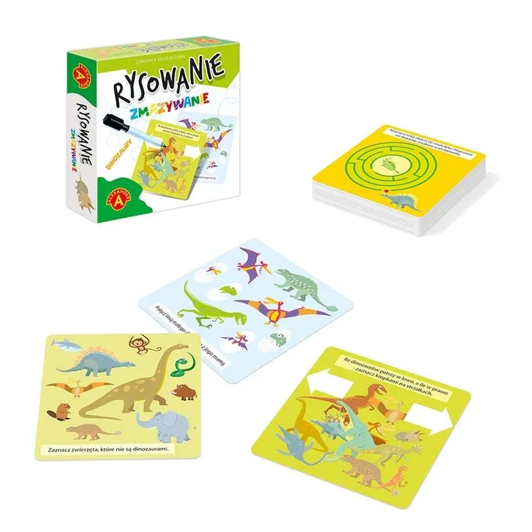 Alexander, Rysowanie, zmazywanie, Dinozaury, zestaw kreatywny