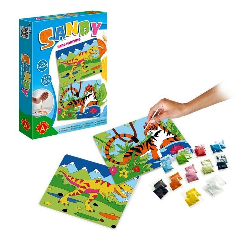 Alexander, Sandy, Tygrys, T-Rex, malowanka piaskowa