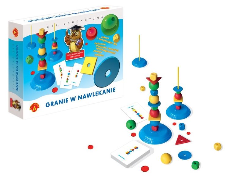 Alexander, Sowa Mądra Głowa, Granie w nawlekanie, gra edukacyjna