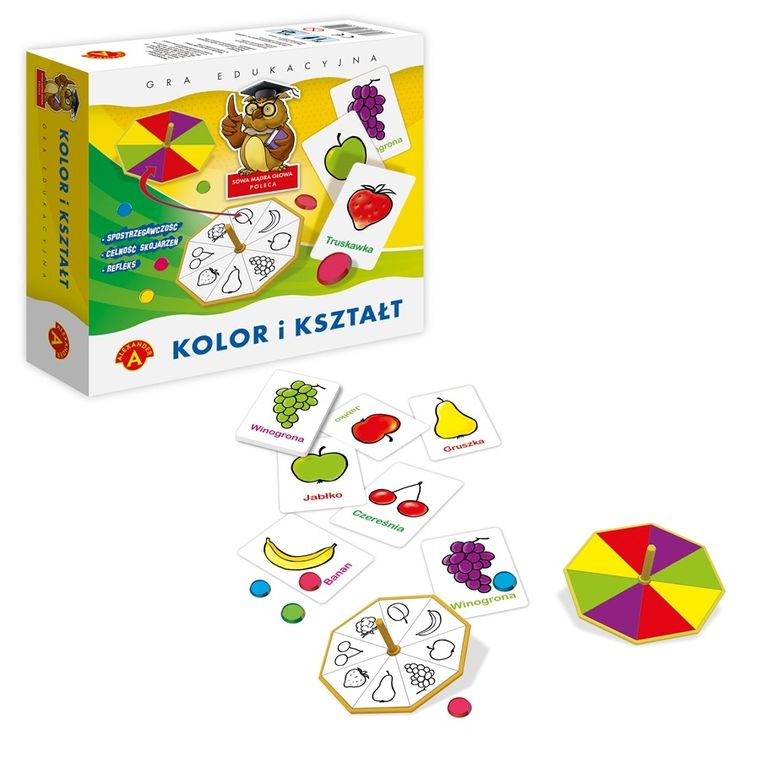 Alexander, Sowa Mądra Głowa, Kolor i kształt, gra edukacyjna