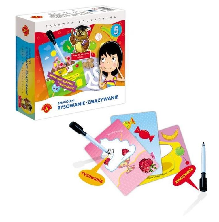 Alexander, Sowa Mądra Głowa, Smakołyki, rysowanki zmazywanki 5