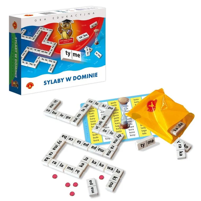 Alexander, Sowa Mądra Głowa, Sylaby w dominie, gra edukacyjna