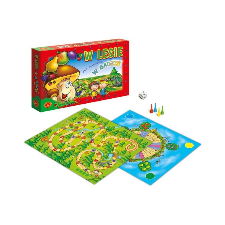 Alexander, W lesie, W sadzie, gra planszowa 2w1