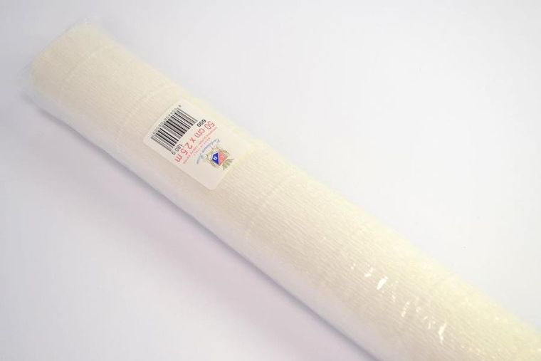 Alfa Pastello, krepina, biała, 180g, 50-250 cm