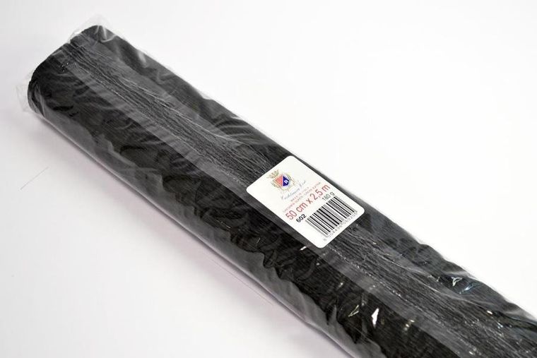 Alfa Pastello, krepina, czarna, 180g, 50-250 cm