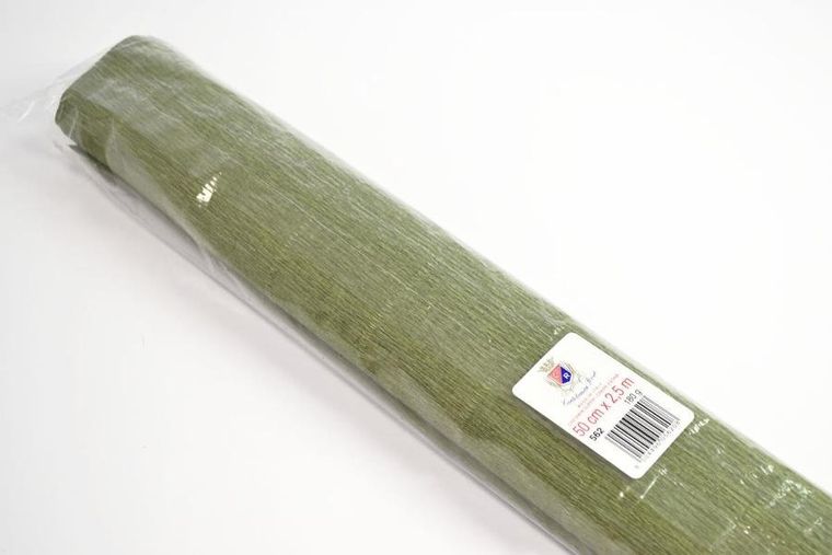 Alfa Pastello, krepina, oliwkowa, 180g, 50-250 cm