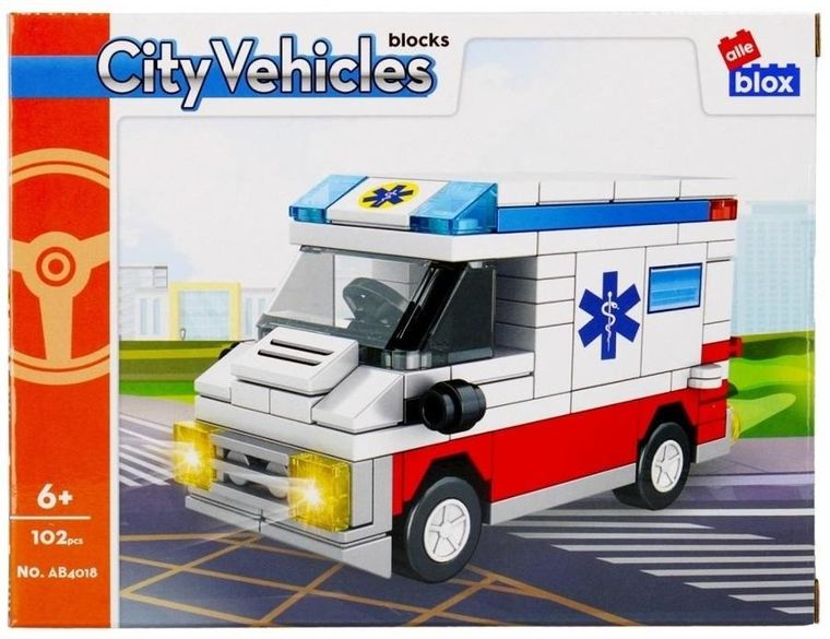 Alleblox, City Vehicles, klocki konstrukcyjne, 102 elementy