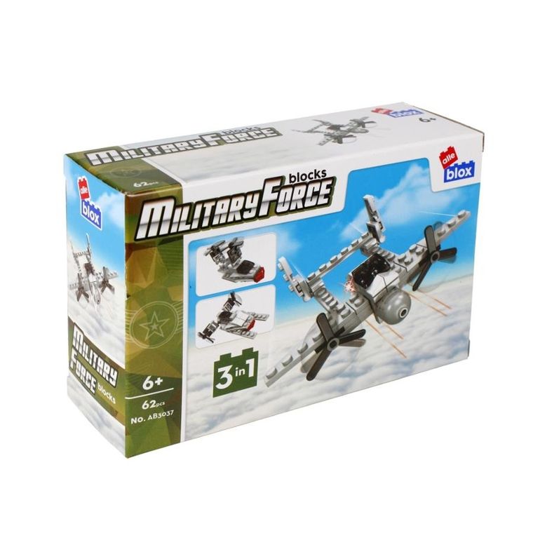 Alleblox, Military, klocki konstrukcyjne, 62 elementy