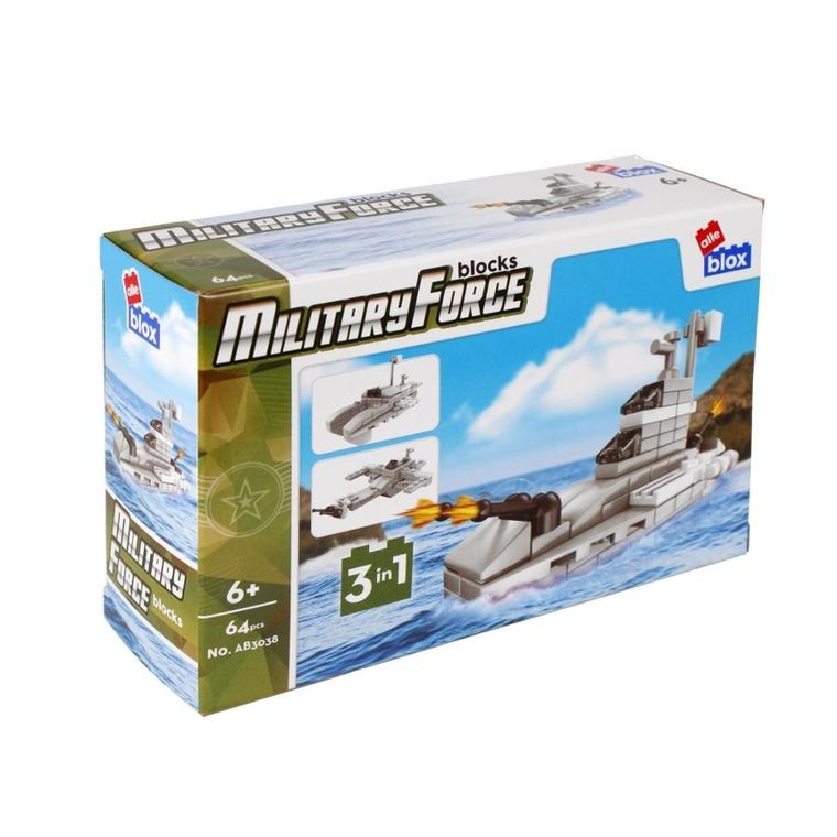 Alleblox, Military, klocki konstrukcyjne, 64 elementy
