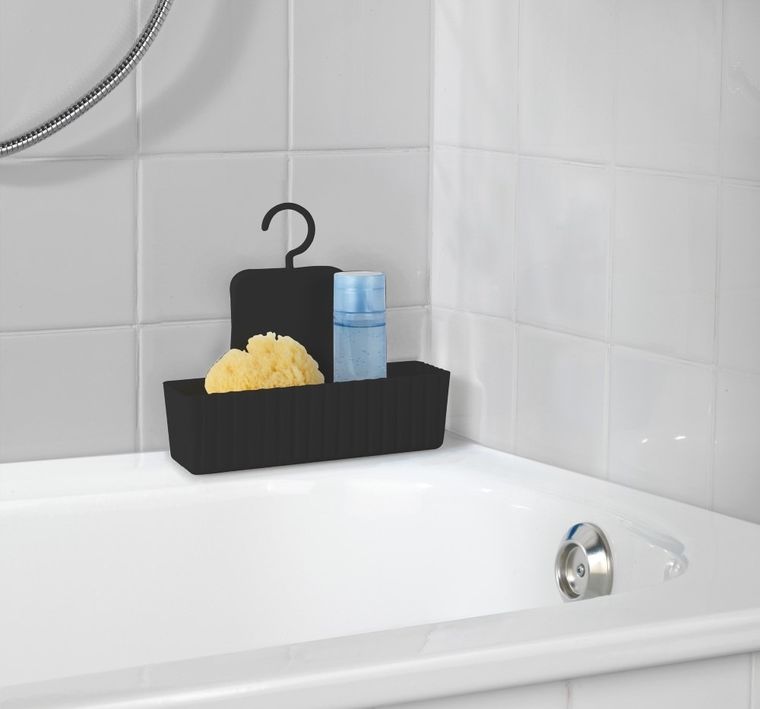 Allstar, półka łazienkowa, wisząca, Minas Allstar, czarna