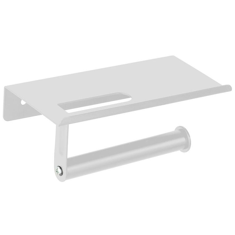 Allstar, uchwyt na papier toaletowy z półką na komórkę w ze białym