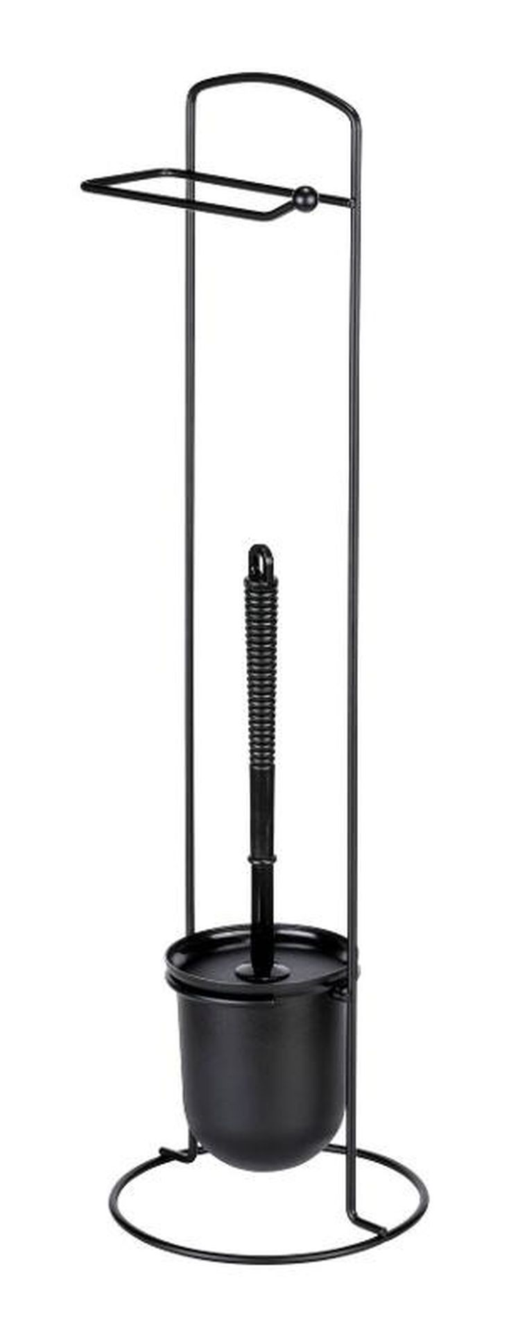 Allstar, Zalea, metalowy stojak na papier w pojemnikiem na szczotkę WC 2w1