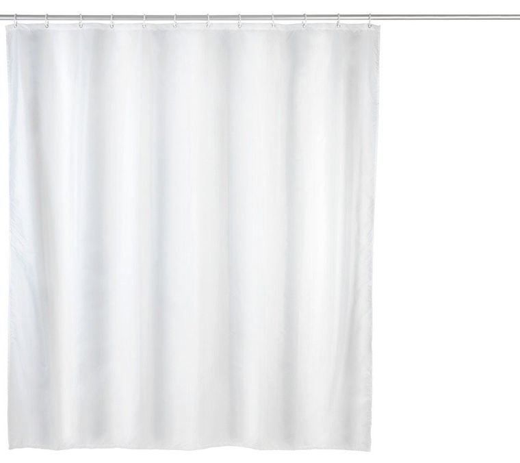 Allstar, zasłona prysznicowa biała, PEVA, 120-200 cm