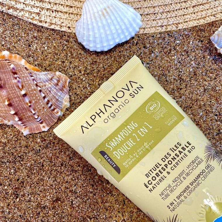 Alphanova Sun Beauty, Bio szampon i żel 2w1 do ciała i włosów, 150 ml