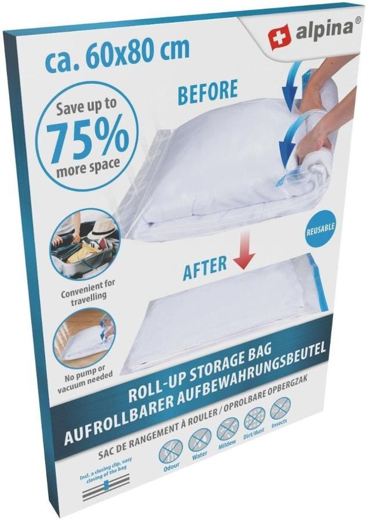 Alpina, worek próżniowy do przechowywania ubrań, 60-80 cm