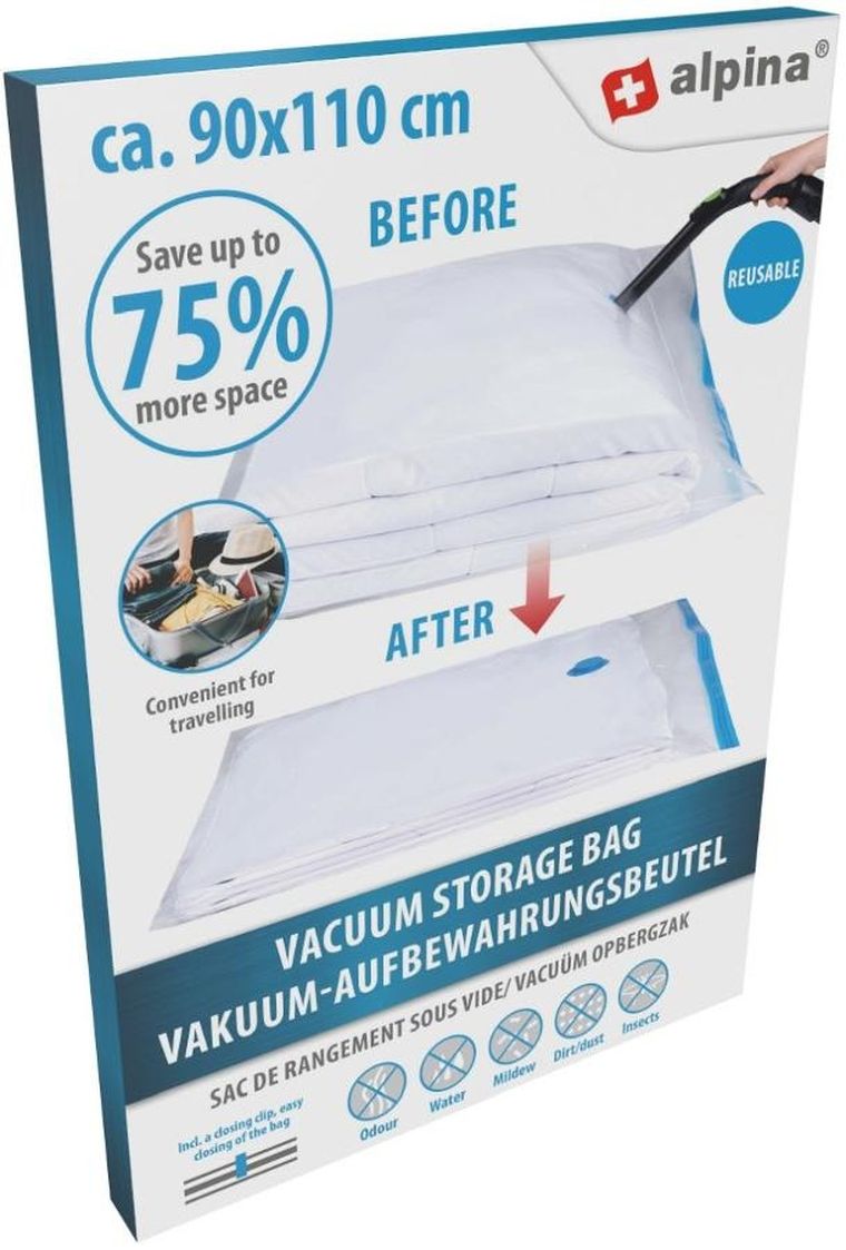 Alpina, worek próżniowy do przechowywania ubrań, 90-110 cm