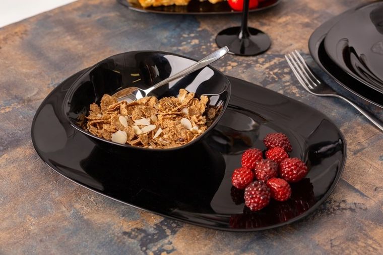 Altom Design, Black Harmony, półmisek, czarny, 33,5-24,5 cm