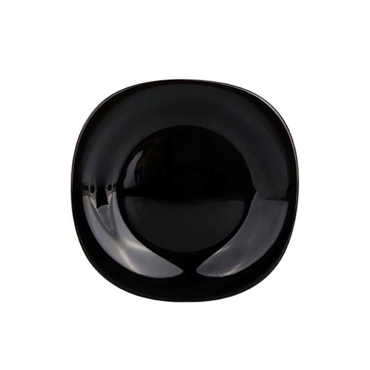 Altom Design, Black Harmony, talerz deserowy, czarny, średnica 22 cm