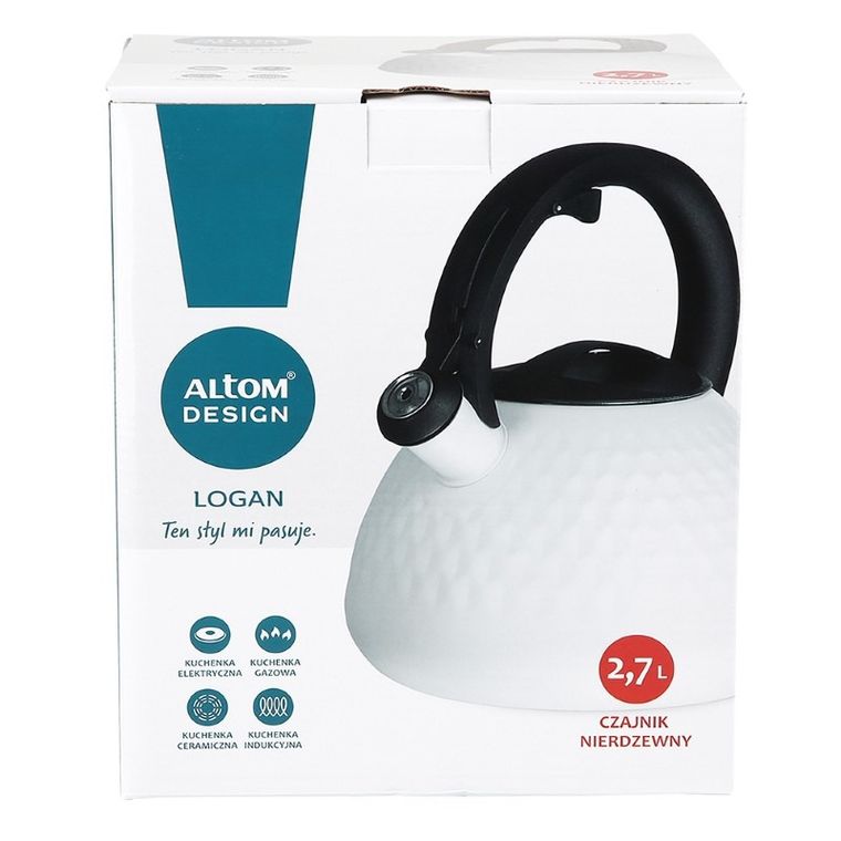 Altom Design, czajnik nierdzewny, 2,7 l, logan
