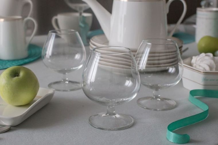 Altom Design, Diamond, komplet 6 kieliszków, koniak, 240 ml