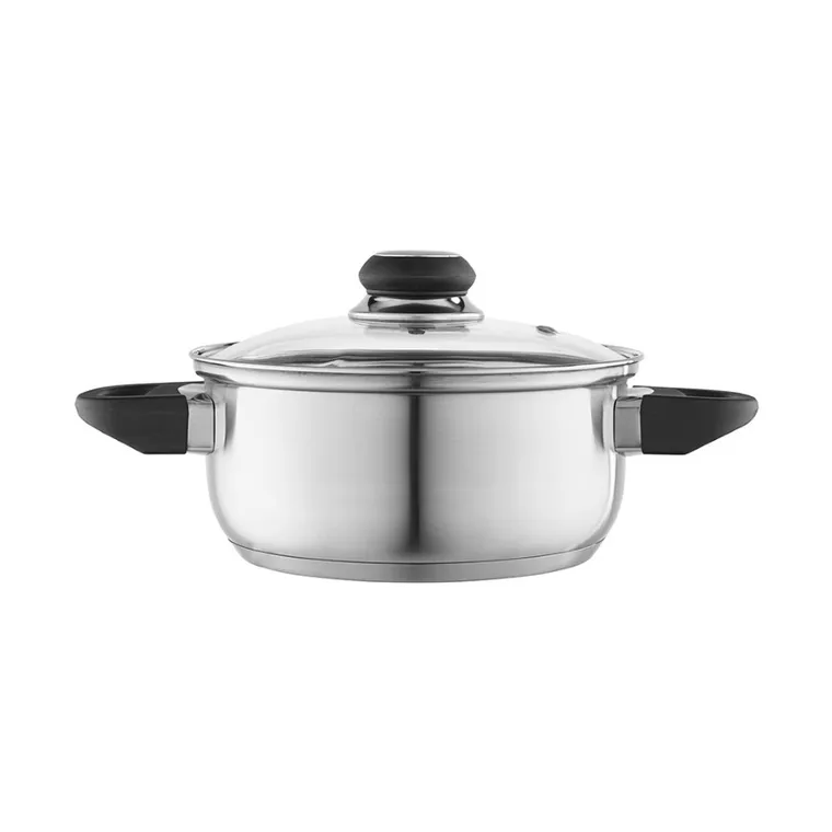 Altom Design, Emilio, garnek nierdzewny z pokrywą szklaną, 1,9l, 18 cm