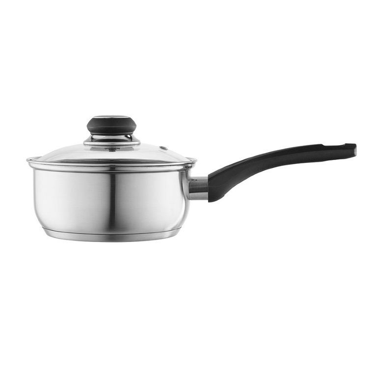 Altom Design, Emilio, rondel nierdzewny z pokrywą szklaną, 1,2l, 16 cm