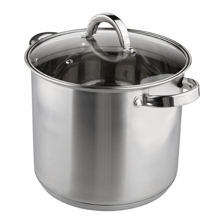 Altom Design, Fabio, garnek wysoki nierdzewny z pokrywą szklaną, 7l, 22 cm