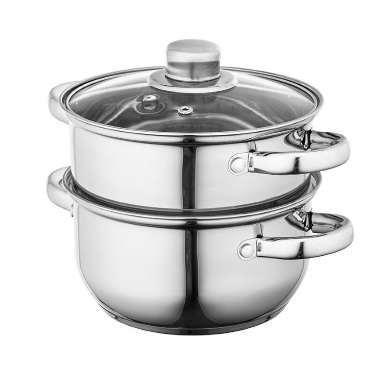 Altom Design, Fabio, zestaw garnków nierdzewnych do gotowania na parze, 18 cm, 3 elementy