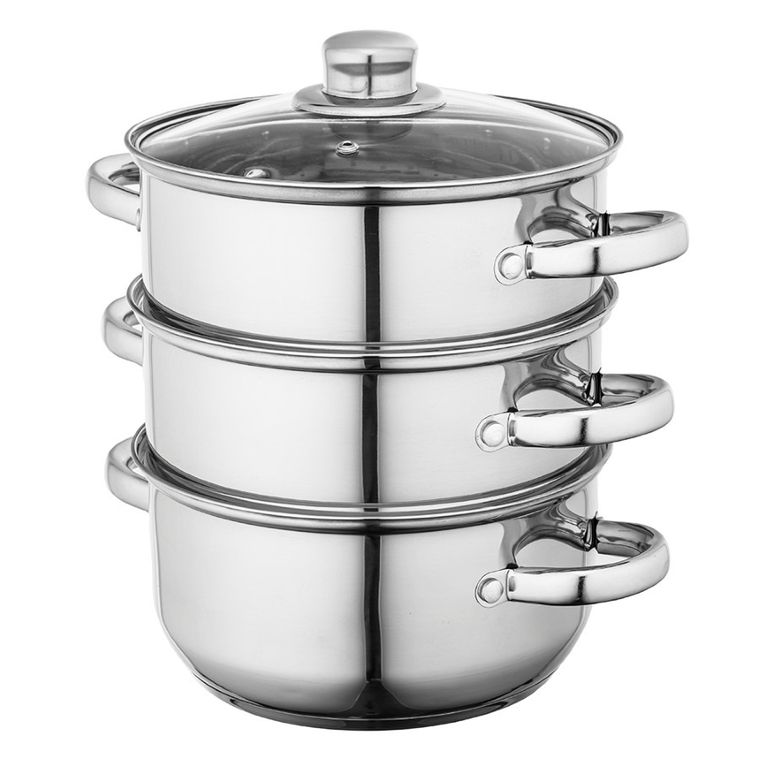 Altom Design, Fabio, zestaw garnków nierdzewnych do gotowania na parze, 20 cm, 4 elementy