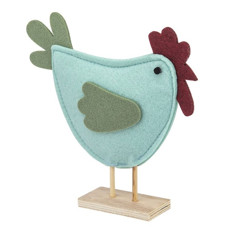 Altom Design, figurka filcowa, kurka, miętowy, 18-18-5 cm
