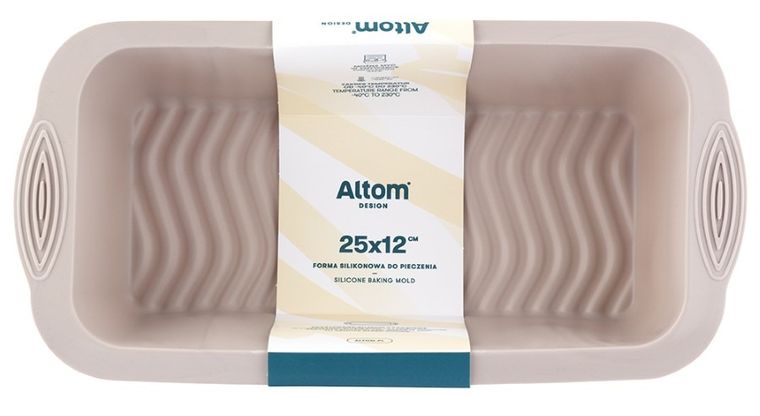 Altom Design, forma silikonowa do ciasta, taupe, 25,5-12,5-7 cm