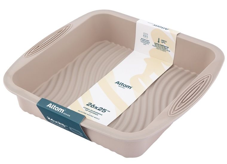 Altom Design, forma silikonowa do ciasta, taupe, 26,5-25-5 cm