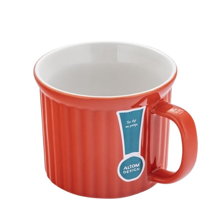Altom Design, Fusion Coral, kubek ceramiczny do zupy, 15-11,5-9,5 cm, 650 ml